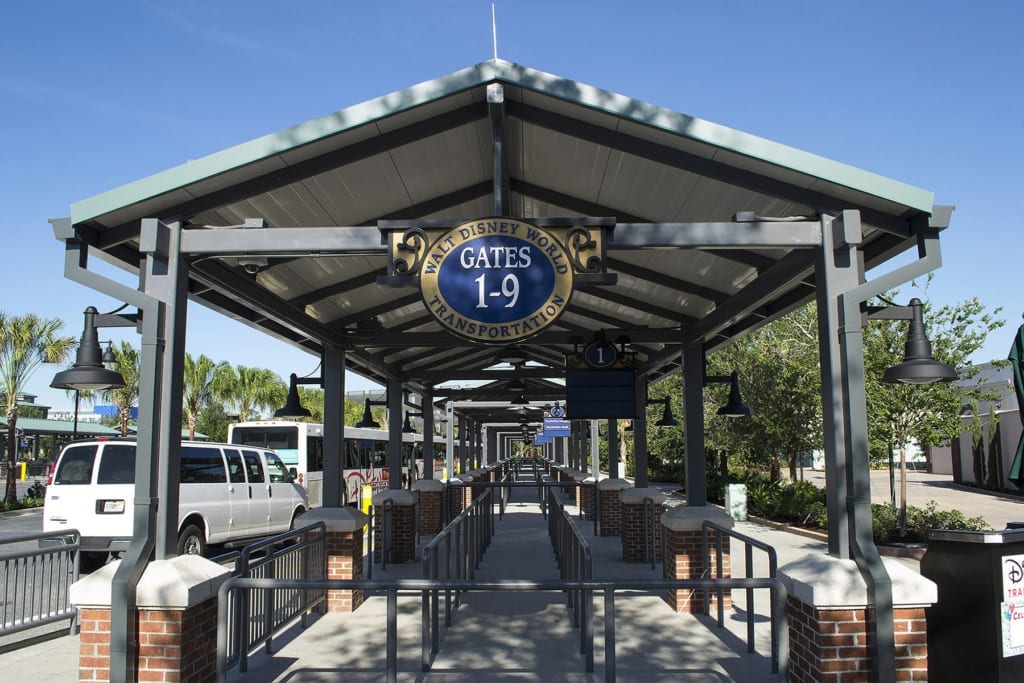 Disney World Express Transportation, disney springs bus stop2