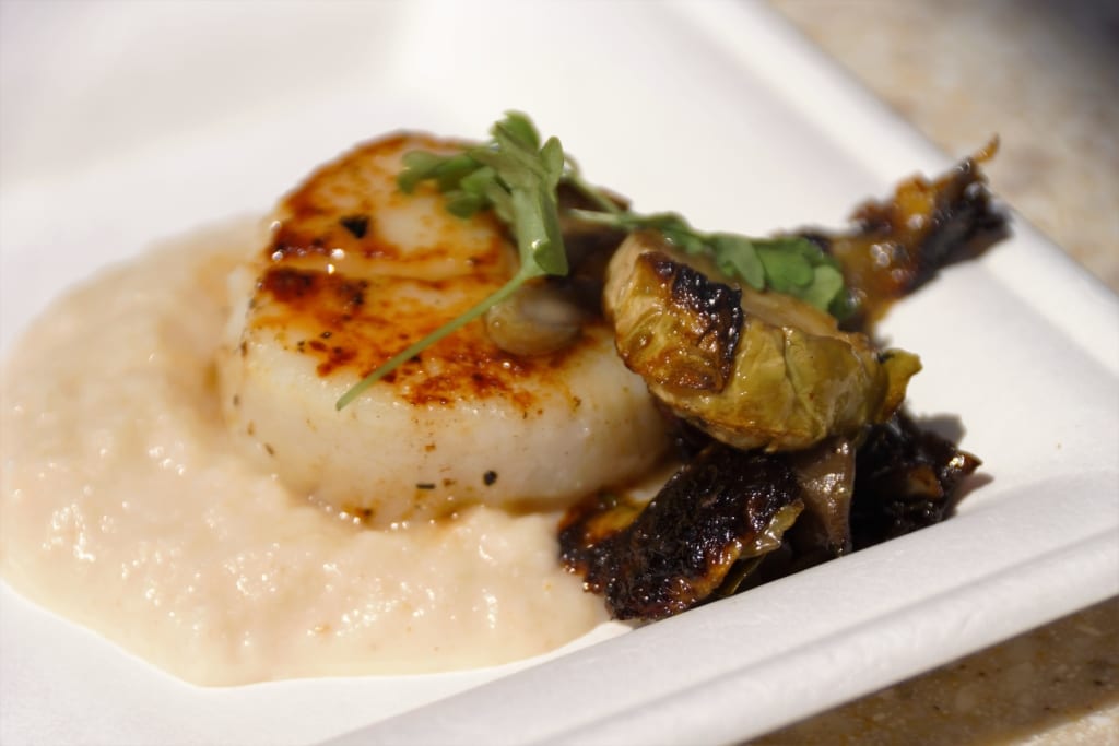 Food and Wine 2016, Wine and Dine Studio - Seared Scallop, Top 10 Food and Wine Booths 2016