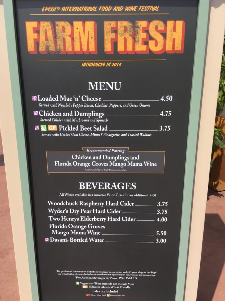 2016 Epcot Food and Wine Festival, farm fresh