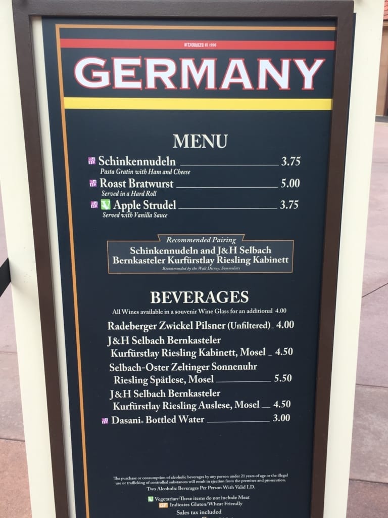Germany Review: 2016 Epcot Food and Wine Festival