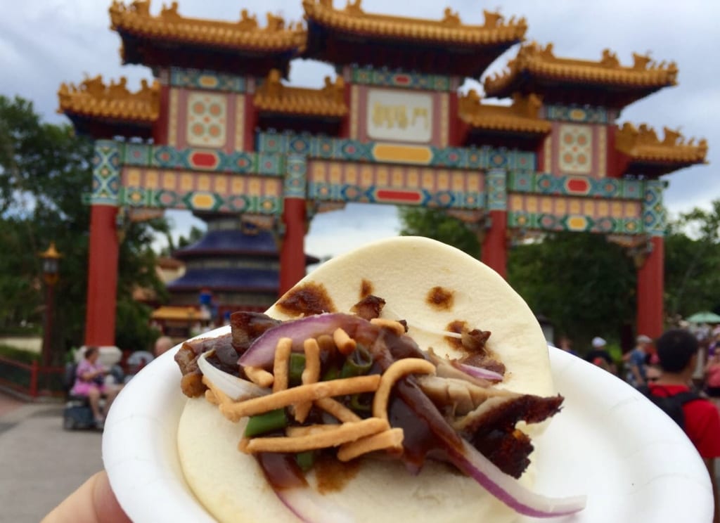 Food and Wine 2016, China - Beijing Roasted Duck in a Steamed Bun with Hoisin Sauce, Must Try Epcot Food and Wine 2016