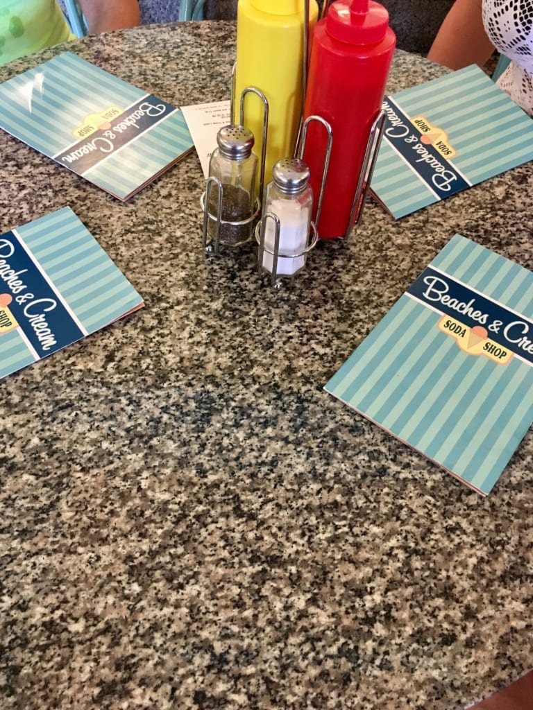 Beaches and Cream table
