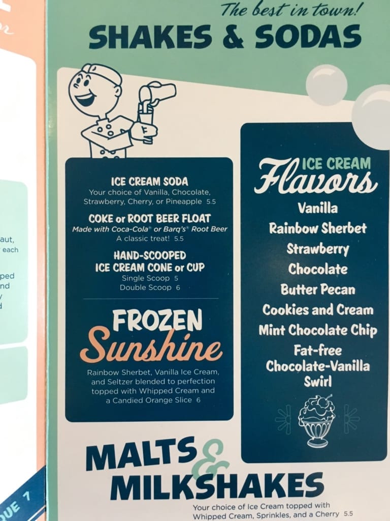 Beaches and Cream menu inside3