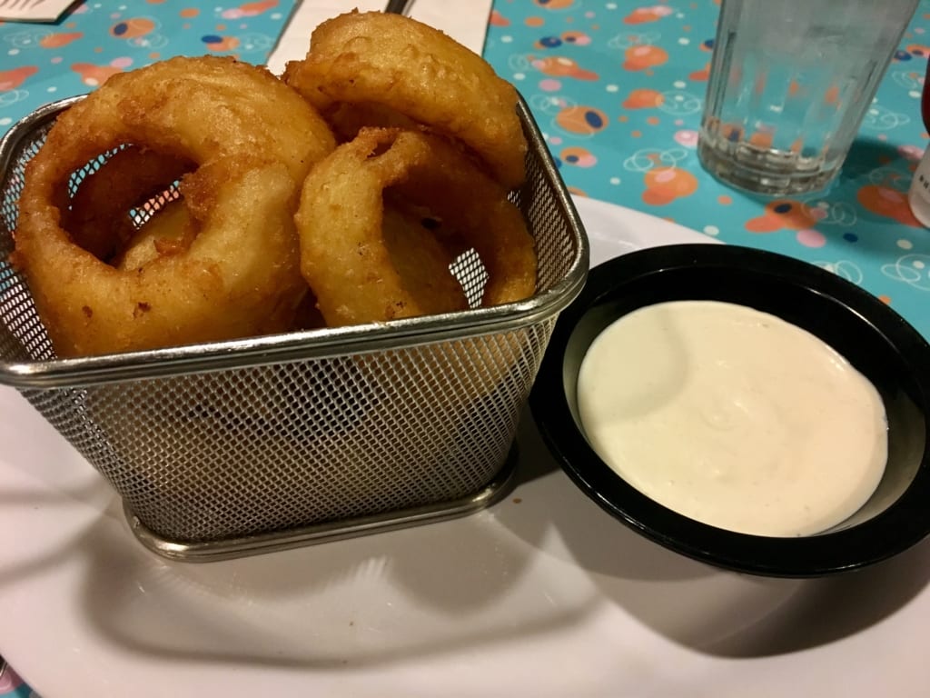 50s Prime Time Cafe Review onion rings