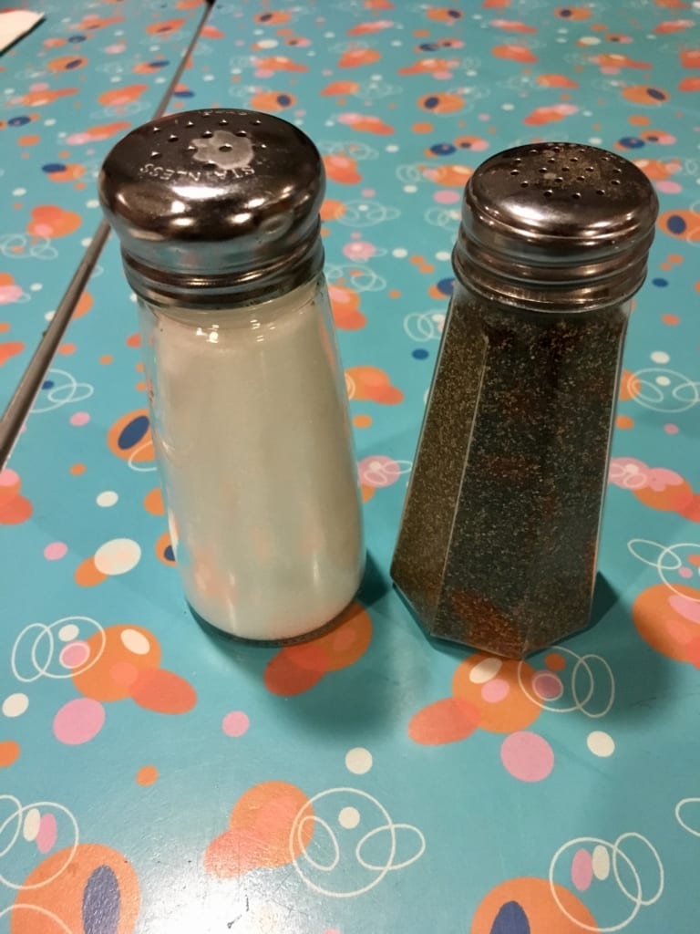 50s Prime Time Cafe Review salt pepper