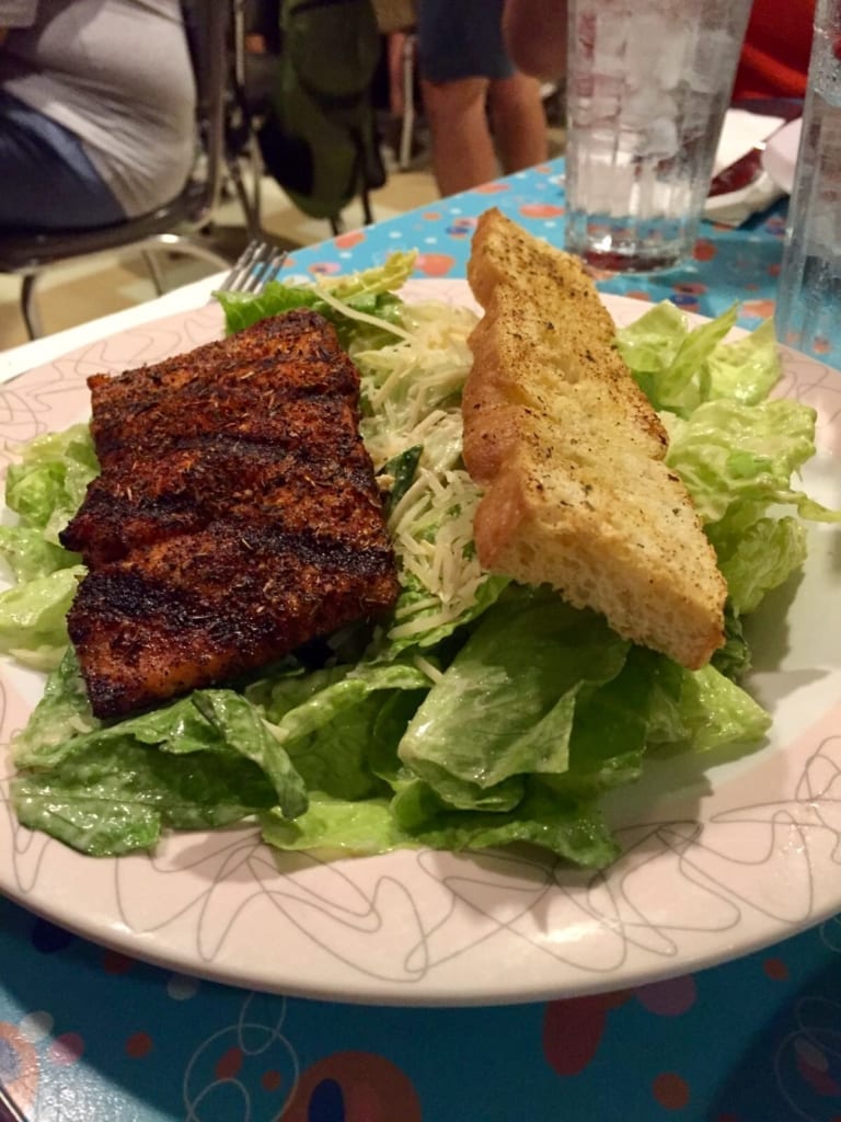 50s Prime Time Cafe Review salad salmon