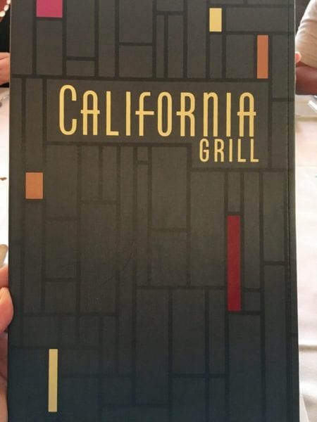 California Grill Menu Cover