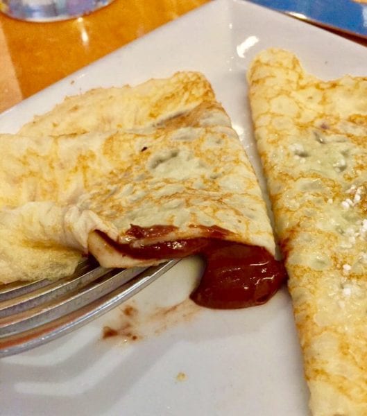 Cape May Cafe Breakfast Review nutella crepe inside
