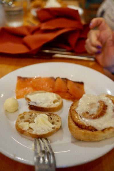 Cape May Cafe Breakfast Review sticky bun and lox