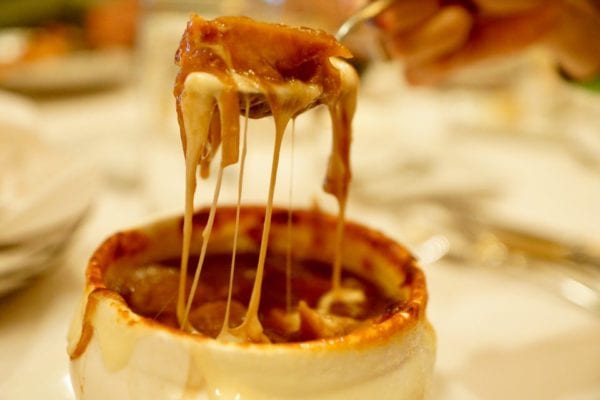 Yachtsman Steakhouse Full Review french onion soup cheesy