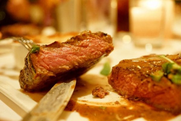 Yachtsman Steakhouse Full Review new york strip steak inside