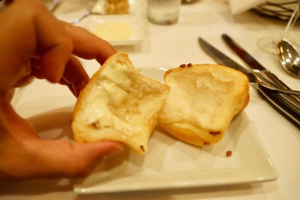Yachtsman Steakhouse Full Review onion bread inside with butter