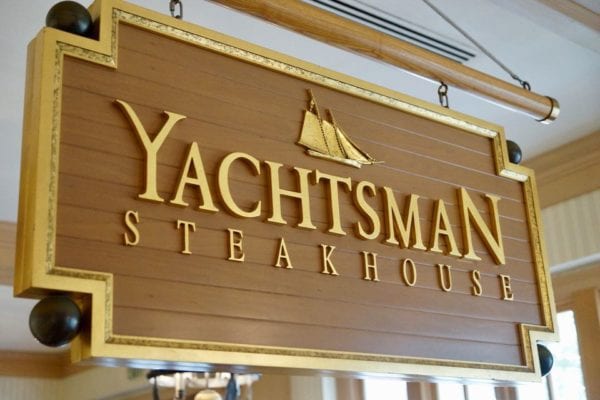 Yachtsman Steakhouse Full Review sign