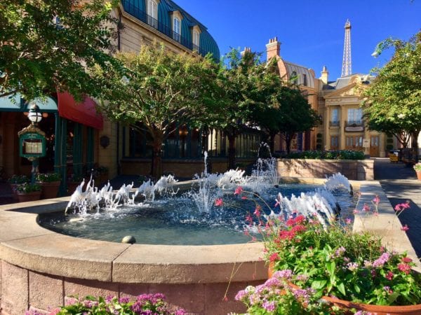 Epcot France Pavilion Fountain Beauty