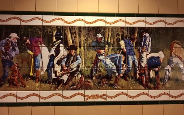 Pioneer Hall Hoop Dee Doo Revue Bathroom Mural