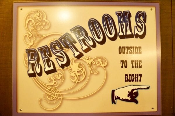 Hoop Dee Doo Musical Revue Bathroom Sign