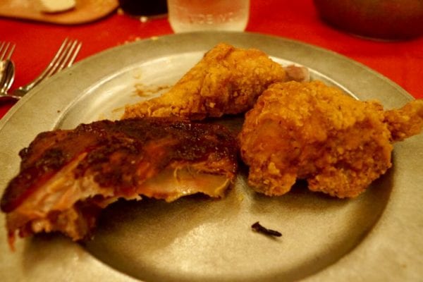 Hoop Dee Doo Musical Revue Full Review Ribs and Fried Chicken mix Plate