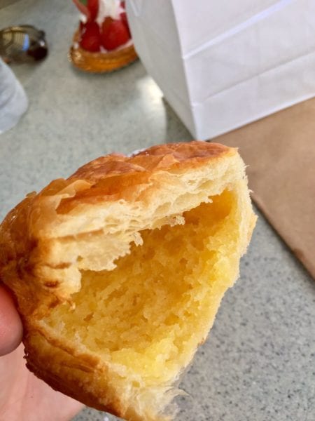 Les Halles Boulangerie Patisserie Almond Croissant Frangipane inside