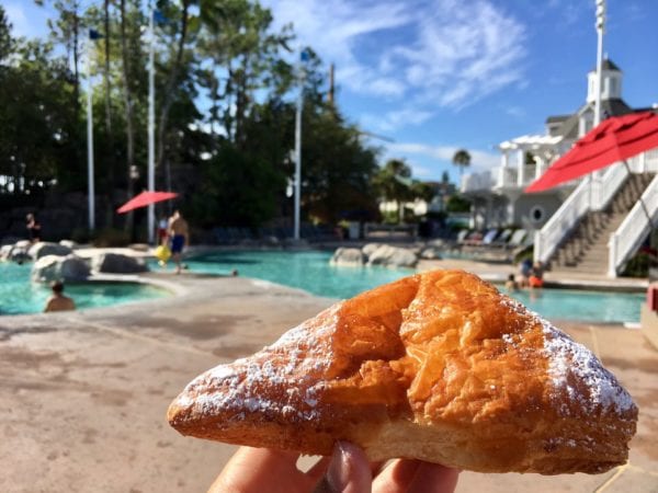 Les Halles Boulangerie Patisserie Almond Croissant Frangipane by the pool