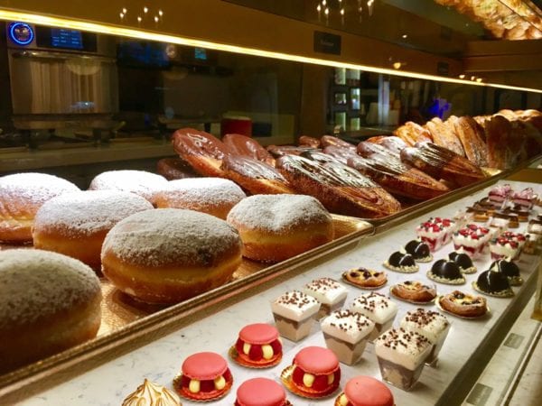 Les Halles Boulangerie Patisserie display case Beignets