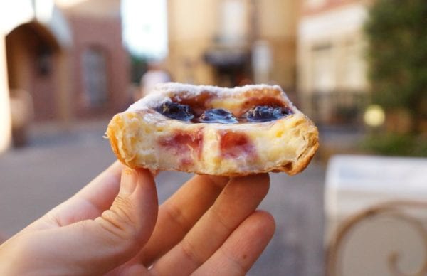 Les Halles Boulangerie Patisserie Review Flan Tart with Cherries inside