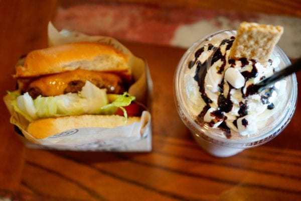 D-Luxe Burger Review Burger and S'mores Milkshake