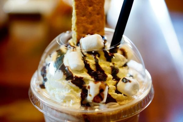 D-Luxe Burger Review S'mores Milkshake Close View