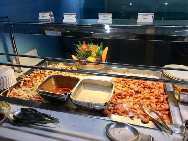 Disney Cruise Cabanas Lunch Review Dining Room Shrimp and Crab Legs
