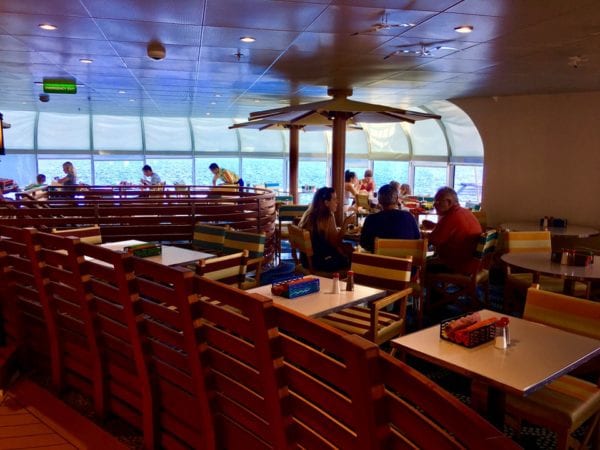 Disney Cruise Cabanas Lunch Review Dining Room Inside