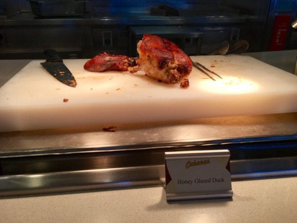 Disney Cruise Cabanas Lunch Review Honey Glazed Duck