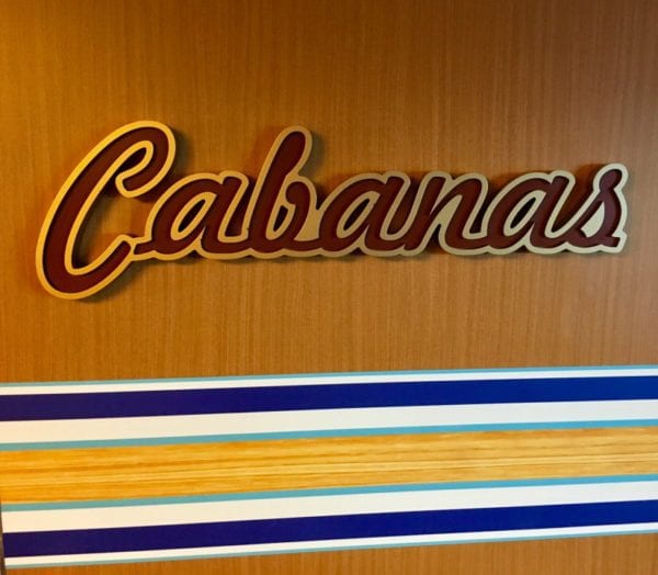 Disney Cruise Cabanas Lunch Review Entrance Sign