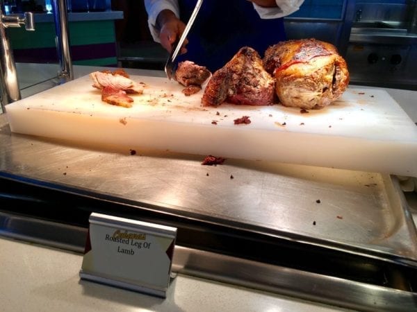Disney Cruise Cabanas Lunch Review Roasted Leg of Lamb