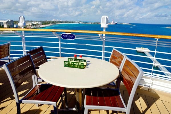 Disney Cruise Cabanas Lunch Review Outside Table