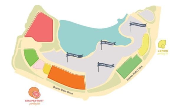 Disney Springs Preferred Parking map