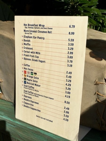 Kusafiri Coffee Shop and Bakery Review Menu