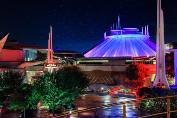 Space Mountain 40 Years at night