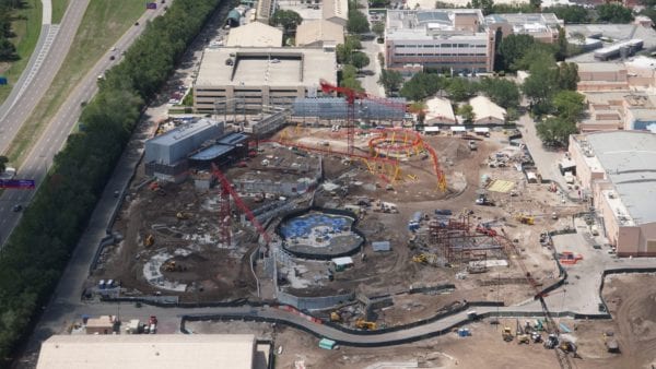 Toy Story land areal shot