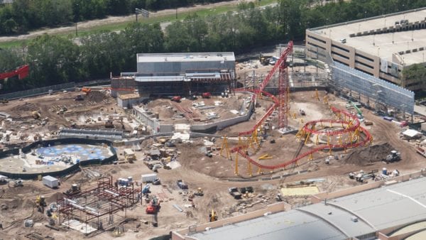 Toy Story Land Slinky Dog Dash Track installed