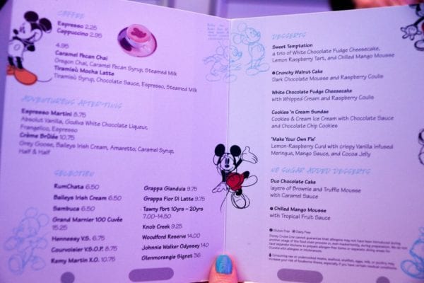 Animator's Palate Review Dessert Menu