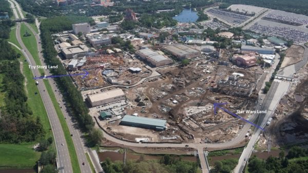 Star Wars Land AT-AT construction hollywood studios