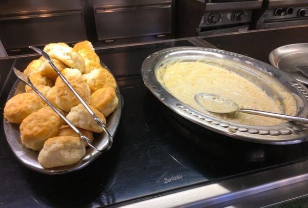 Crystal Palace Breakfast Review Buffet Biscuits and Gravy