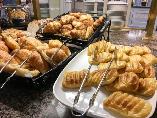 Crystal Palace Breakfast Review Buffet Croissants and Pastries