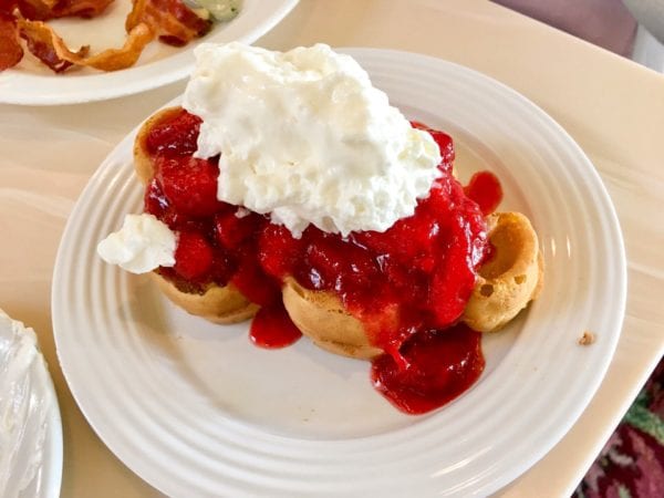 Crystal Palace Breakfast Review Mickey Waffles w/ Strawberries