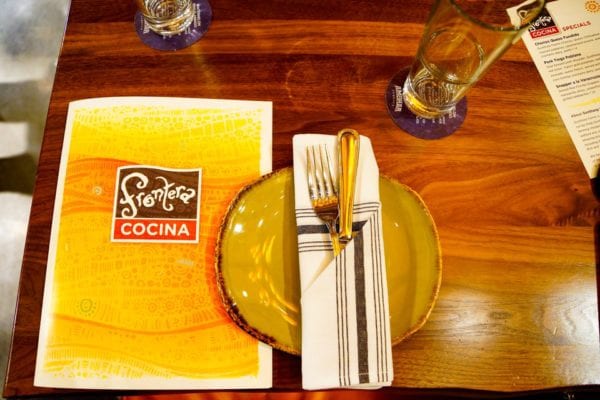 Frontera Cocina Review Place Setting and Menu