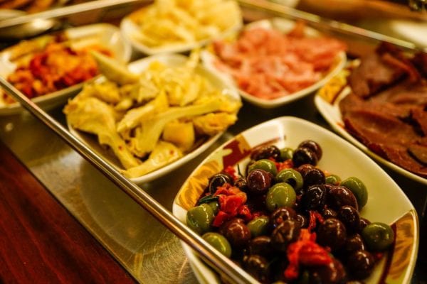 Palo Dinner Review Antipasti Cart with Olives