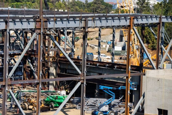 Star Wars Galaxy's Edge Construction first order building close