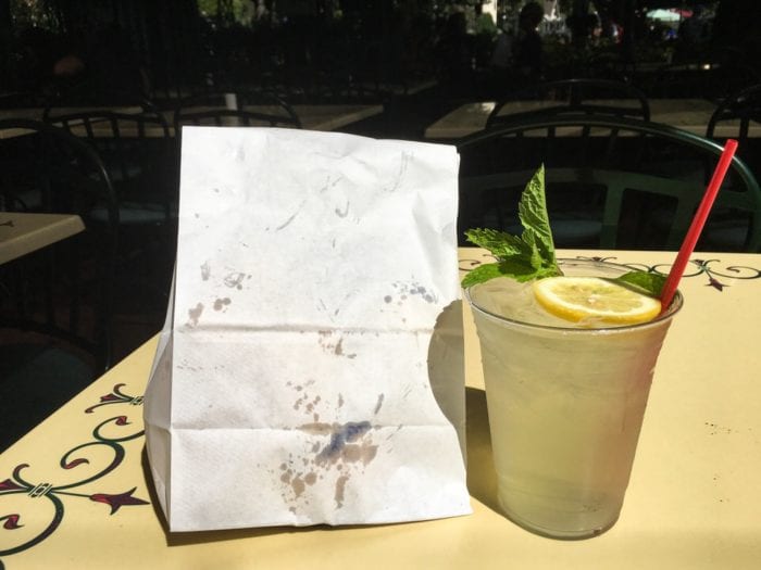 Blackberry Beignets review bag and mint julep