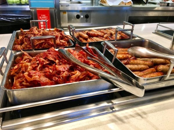 Disney Cruise Cabanas Breakfast Review Bacon Sausage