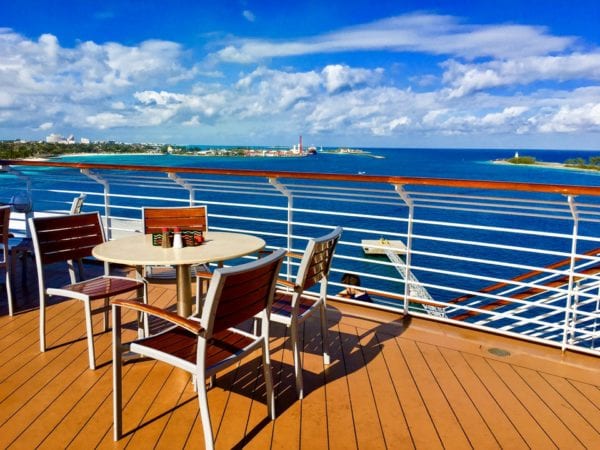 DisnDisney Cruise Cabanas Breakfast Review Outside Deck Table