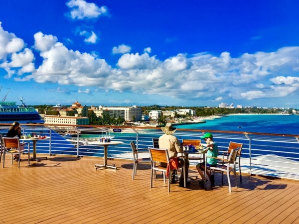 DisnDisney Cruise Cabanas Breakfast Review Outside Upper Deck